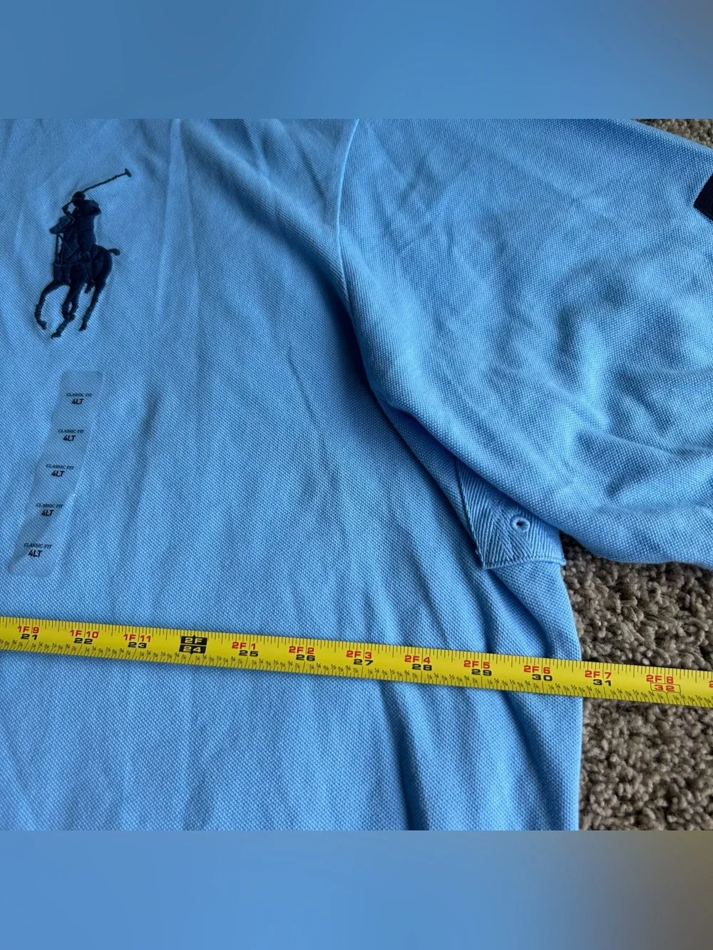 NWT Polo Ralph Lauren Shirt Mens 4XL TALL Blue Imperial Summer Classic Big Pony
